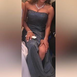 strapless prom dress